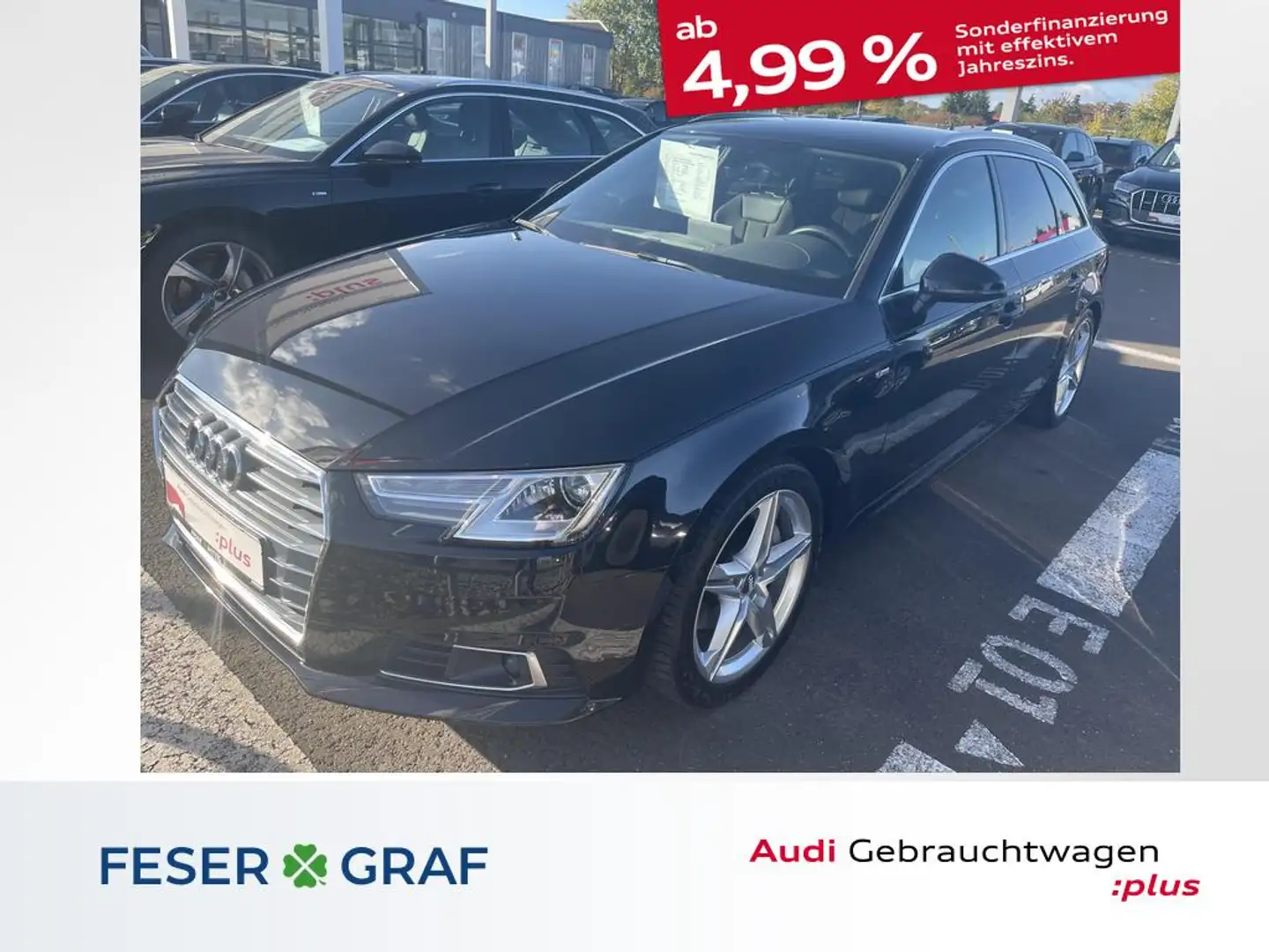 Audi A4 Avant 40 TDI sport qu.Stronic S-Line,ACC,Navi+,Sta Schwarz - 1