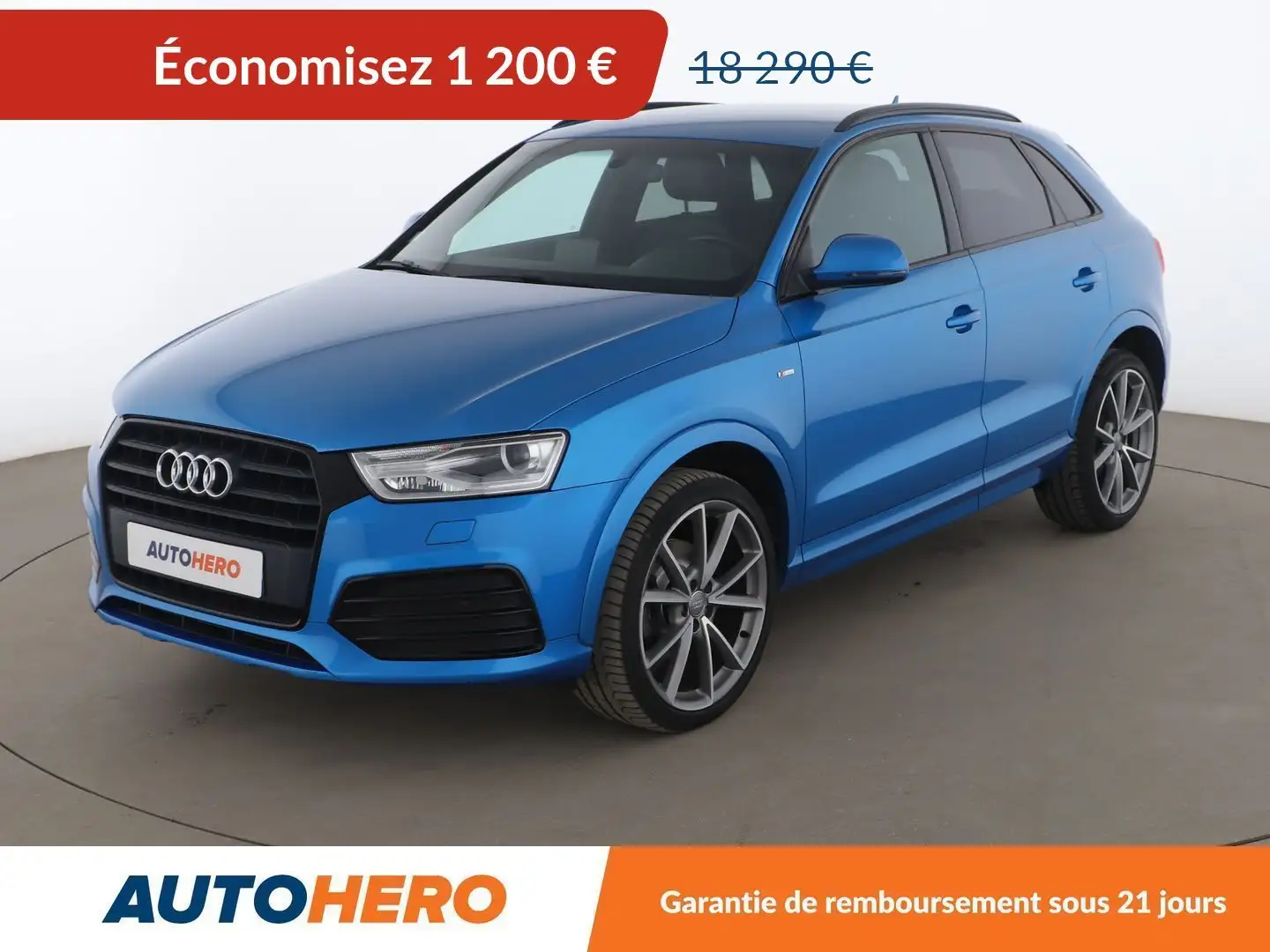 Audi Q3 2.0 TDI S Line Bleu - 1
