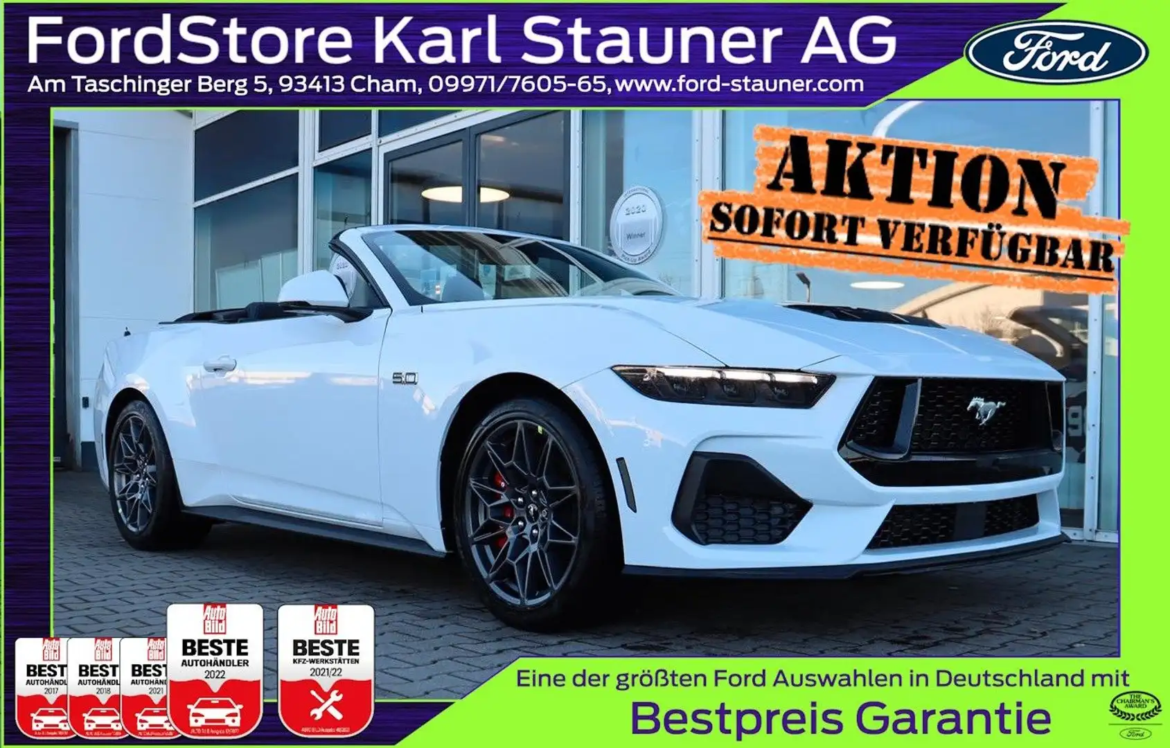 Ford Mustang GT Convertible MagneRide 4,99% FIN* Weiß - 1