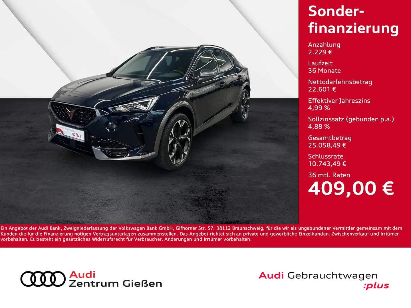 CUPRA Formentor 1.5 TSI DSG PANO BEATS NAVI KAMERA Bleu - 1