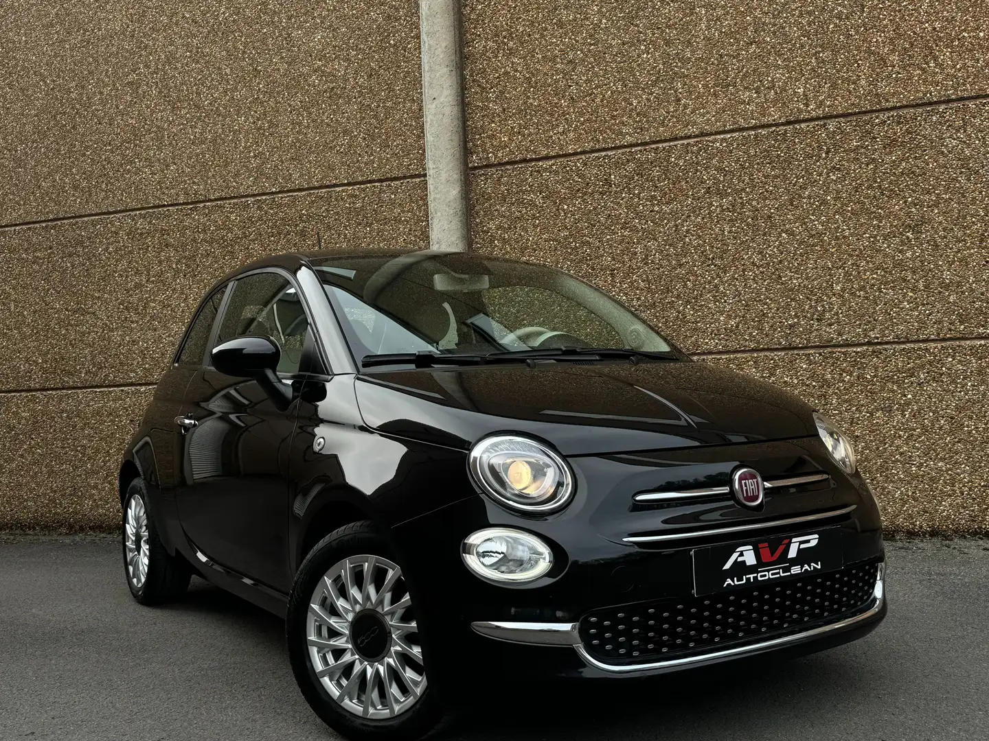 Fiat 500 1.0i hybrid/gps/airco/garantie 12mois/dispo en 24h Noir - 1