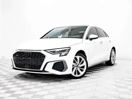 White 2024 Audi A3 Sedan 7-Speed Automatic