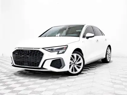 White 2024 Audi A3 Sedan 7-Speed Automatic