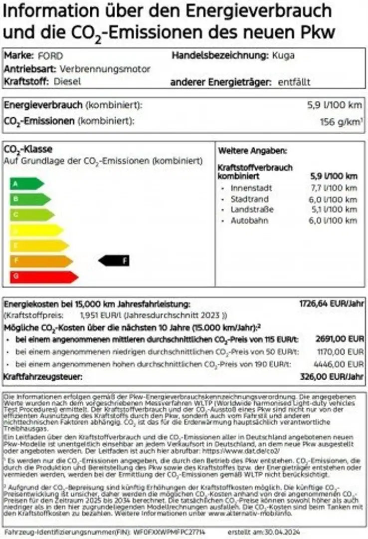 Ford Kuga Cool & Connect 4x4 Automatik Tageszulassung Weiß - 2