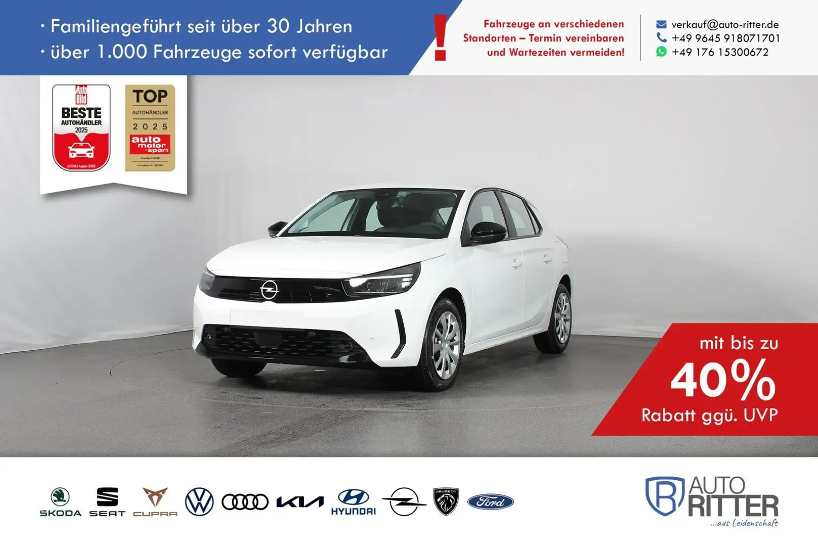 Opel Corsa Edition LED|Carplay|Klima|PDC|SHZ|DAB Blanc - 1