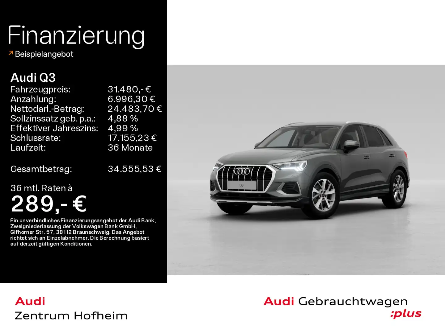 Audi Q3 advanced 2.0 35 TDI DSG*LED*APP*SHZ*GRA*PDC*1 Grau - 1