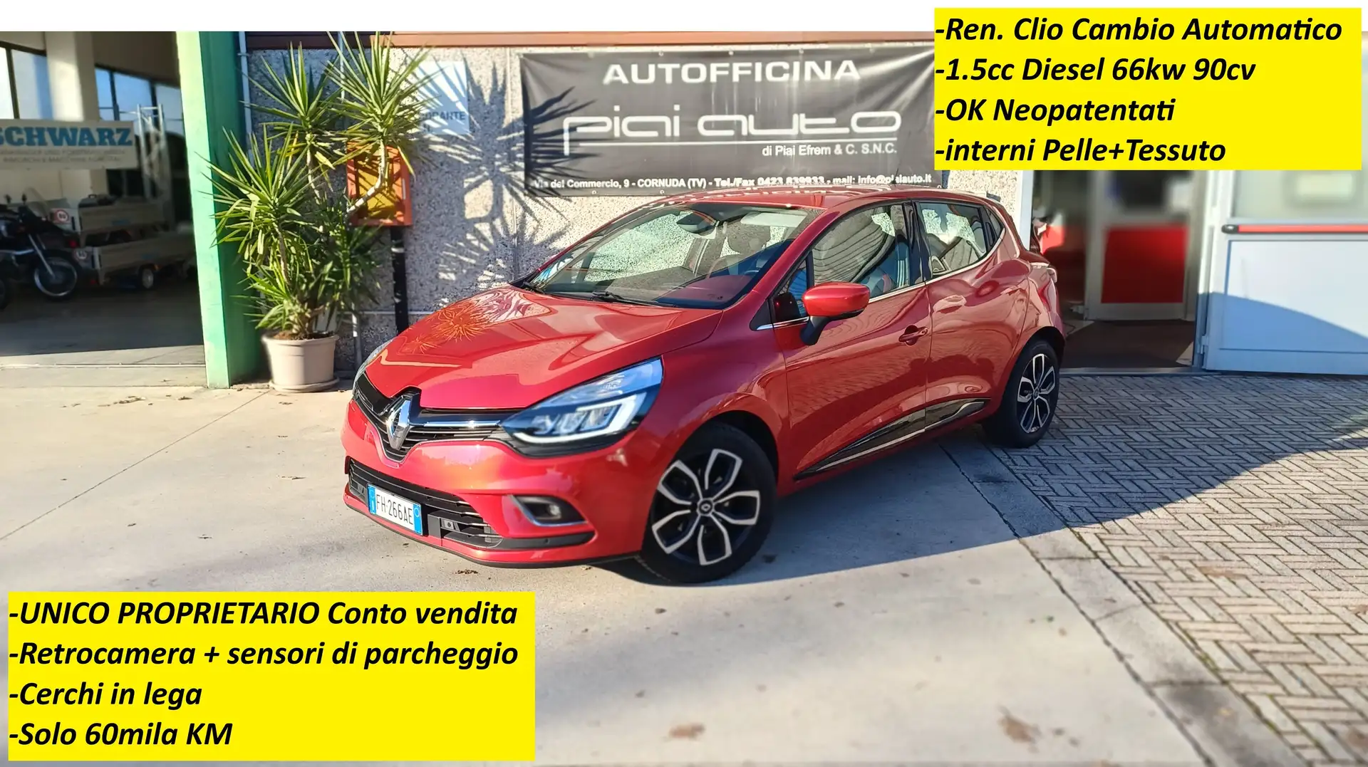 Renault Clio 1.5 dci energy Intens 90cv edc Automatica Neopate Rouge - 1