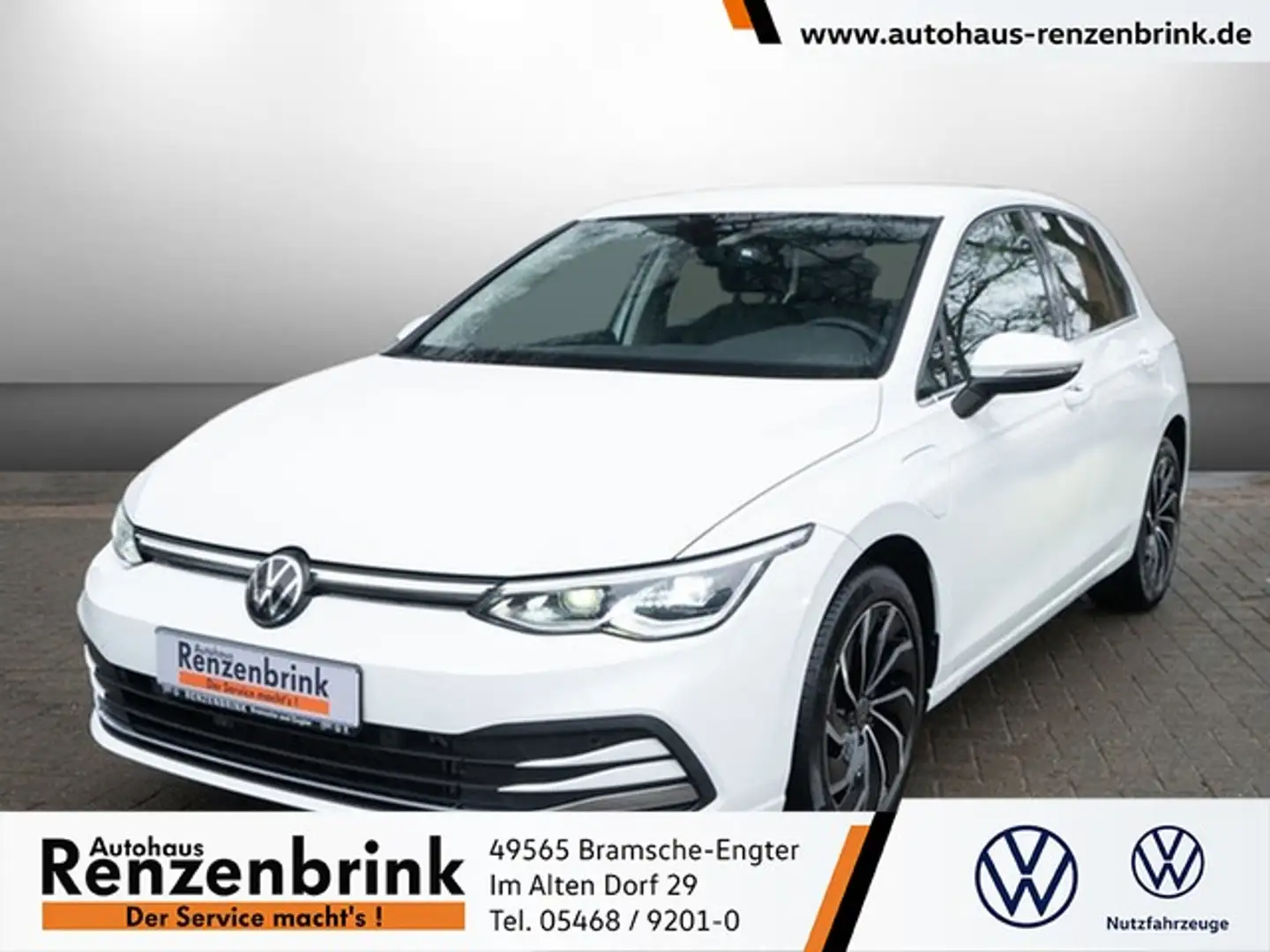 Volkswagen Golf VIII Style eHybrid Matrix 17" Business Premium-... Blanc - 1