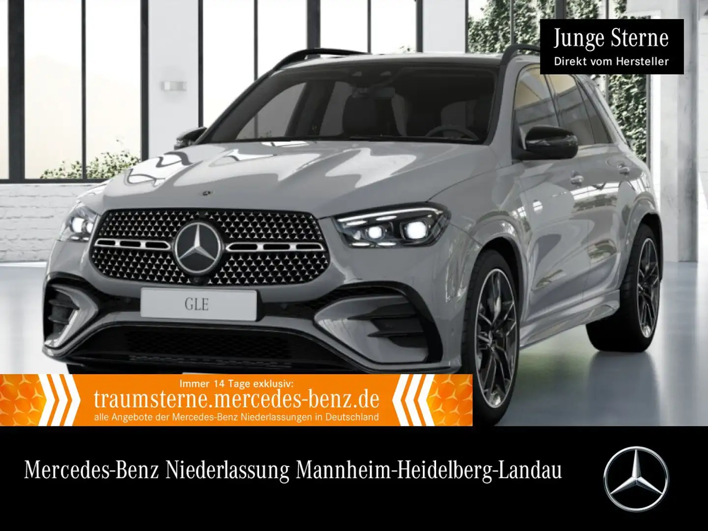 Mercedes-Benz GLE 350 de 4M AMG+NIGHT+PANO+360+AHK+MULTIBEAM+HUD Grau - 1