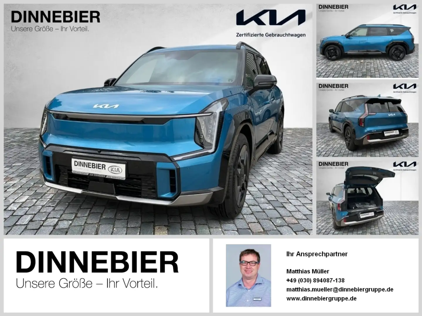Kia EV9 GT-LINE LAUNCH EDITION AWD Glasdach+360° Blau - 1