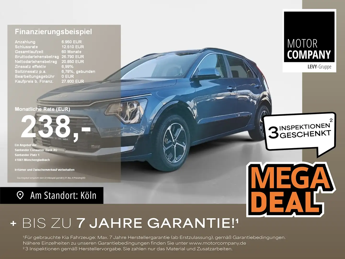 Kia Niro 1.6 Vision +MY25+DCT+Hybrid+Alwetter+PDC+Nav Bleu - 1