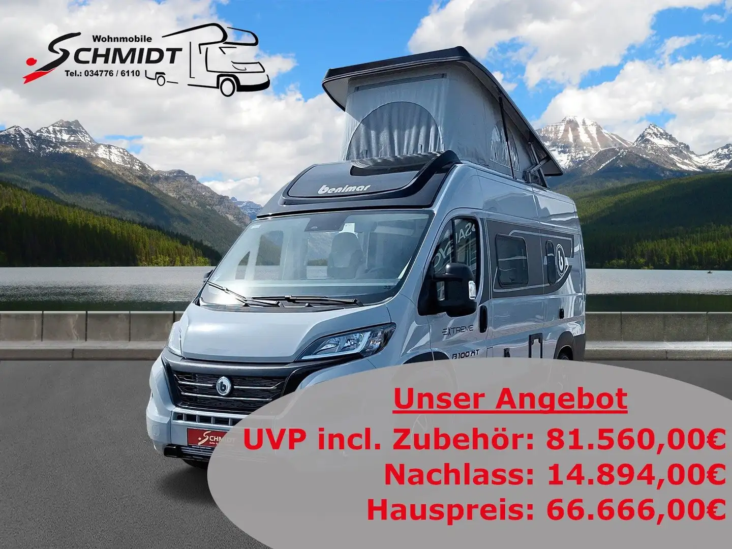 Benimar Benivan 100 Extreme Aufstelldach Schwarz ALU RFK Grau - 1
