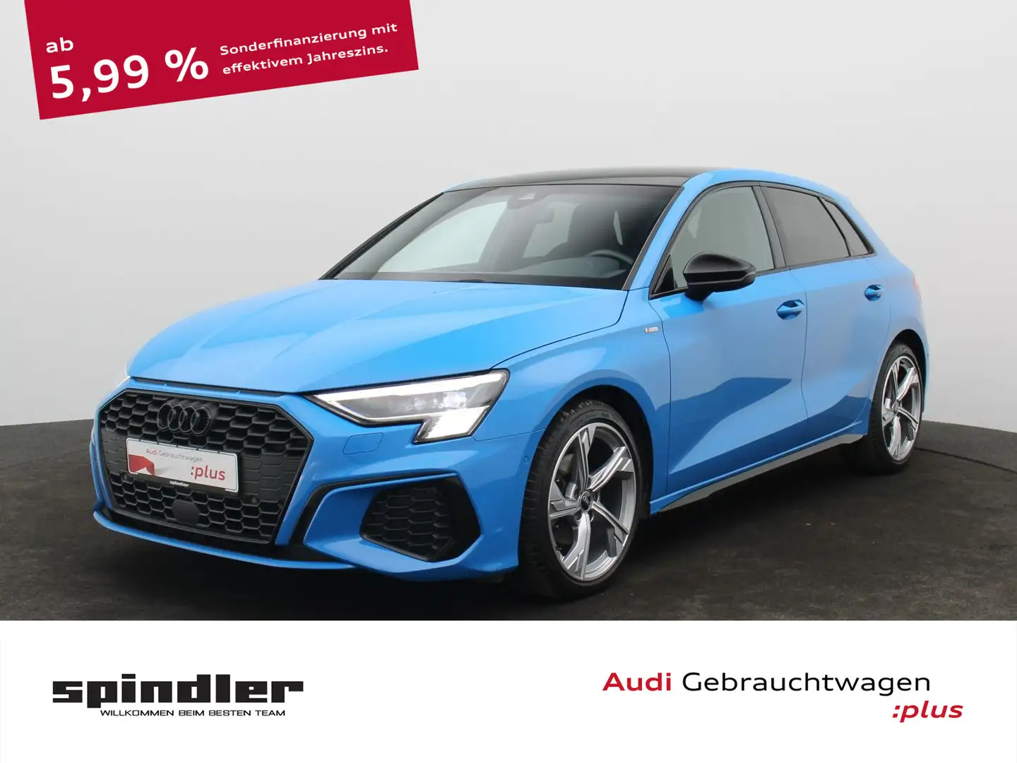 Audi A3 S-Line 30 TDI S-tronic / Pano, AHK Blau - 1