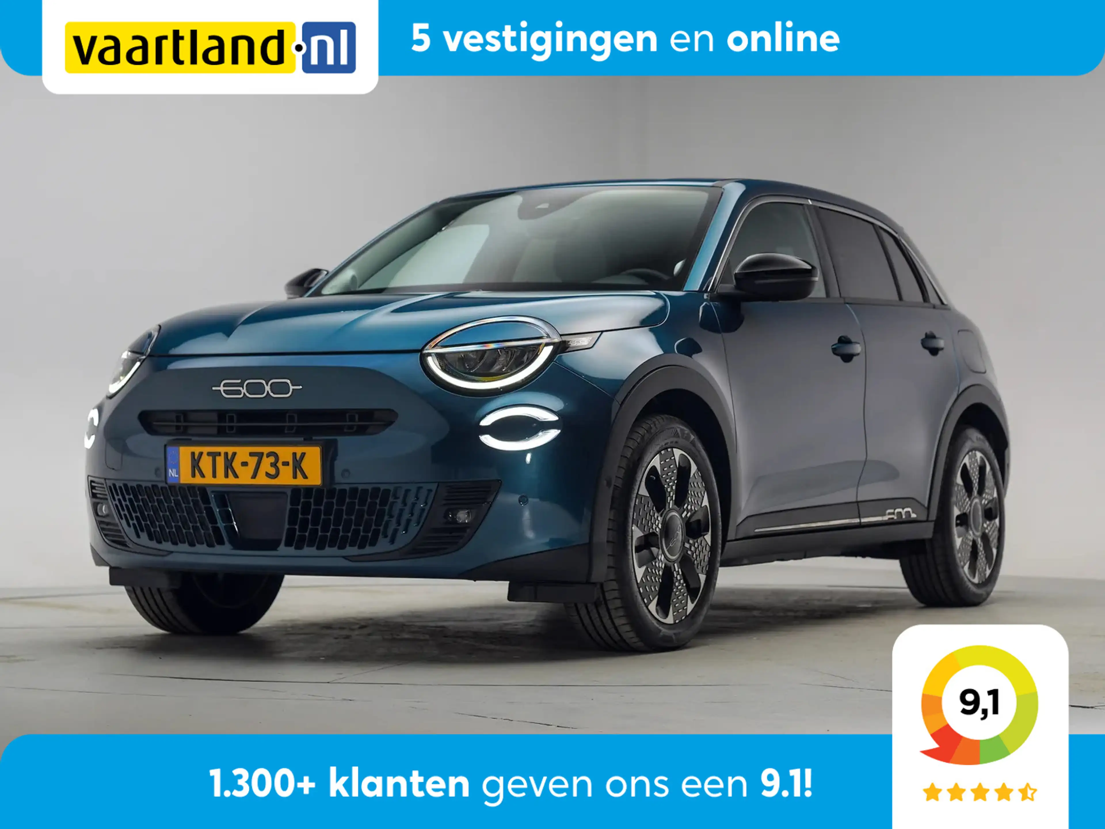 Fiat 600 La Prima 54 kWh [ Adaptief cruise Navi Apple/Andro