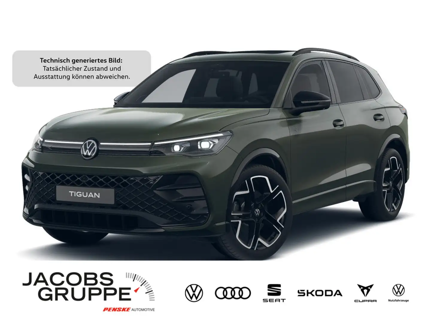 Volkswagen Tiguan 2.0 TDI 4M R-Line "Black Style" DSG,Na Grün - 1