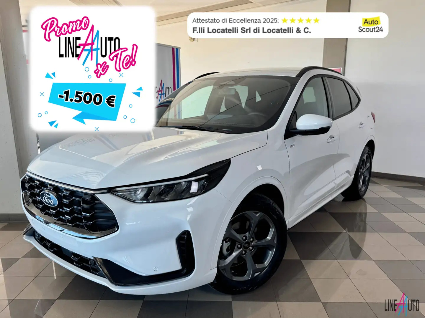 Ford Kuga Kuga 2.5 Full Hybrid 180 CV CVT 2WD ST-Line Blanc - 1