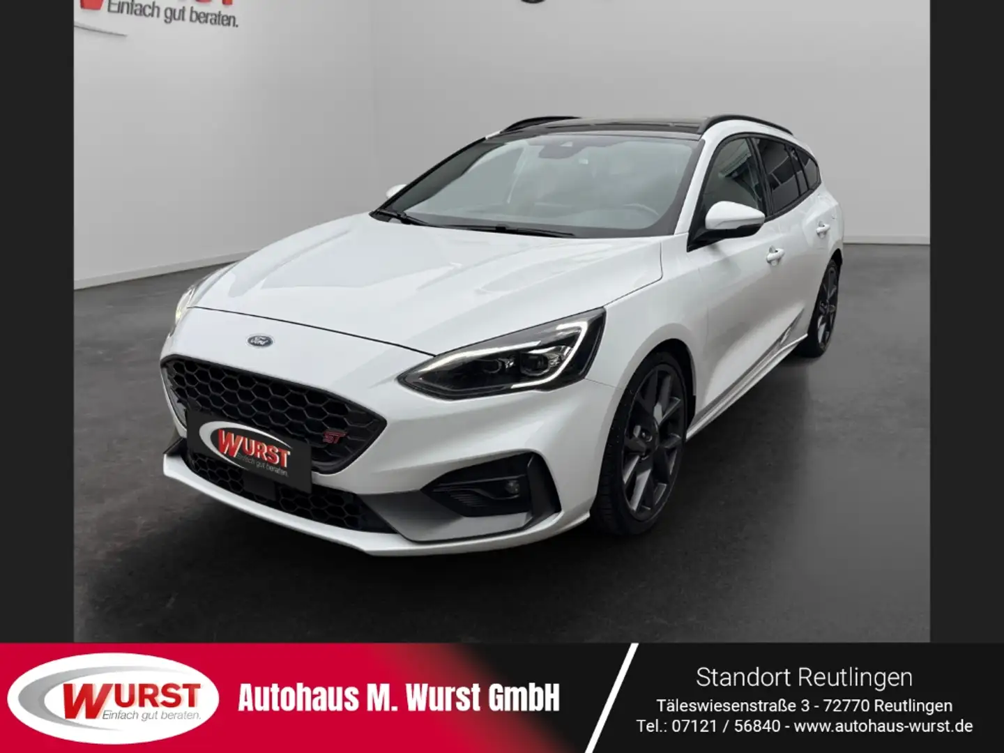 Ford Focus Turnier ST 2.3 EcoBoost EU6d-T Automatik Performan Weiß - 1