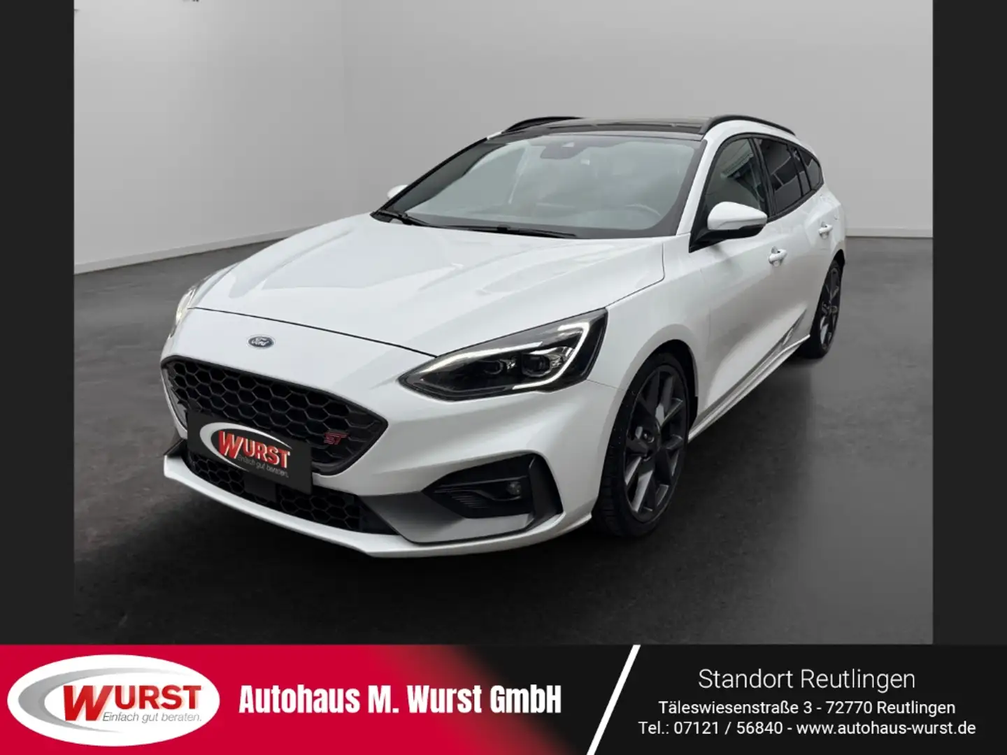 Ford Focus Turnier ST 2.3 EcoBoost EU6d-T Automatik Performan Weiß - 1