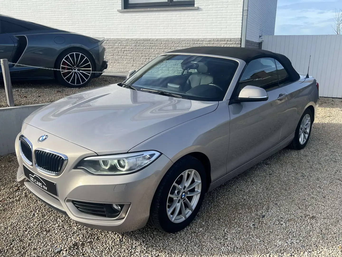 BMW 220 D Cabrio Aut. Leder,navigatie,verw. Zetels, Gris - 1