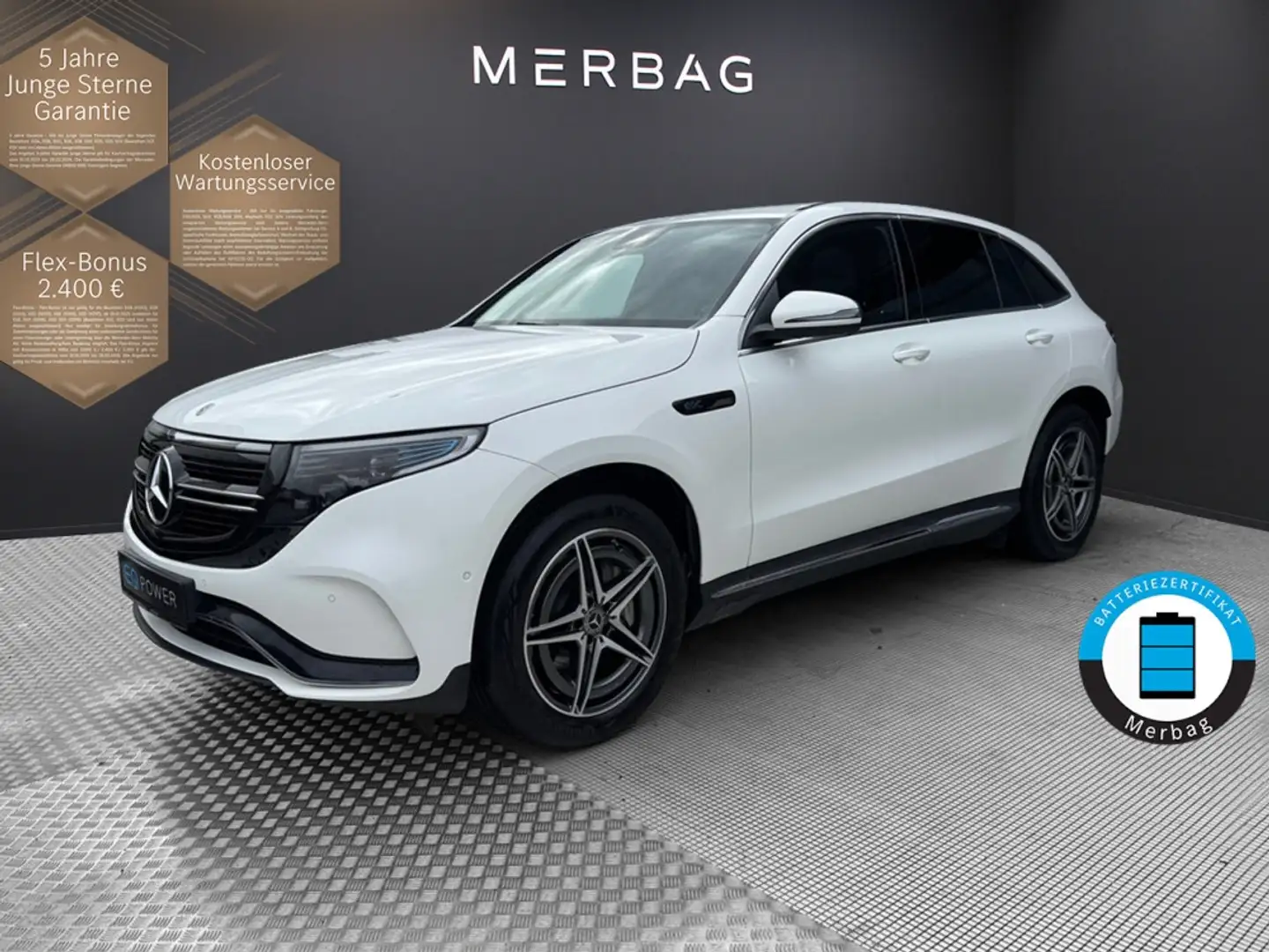Mercedes-Benz EQC 400 4M AMG *Kamera MBeam SD Weiß - 1