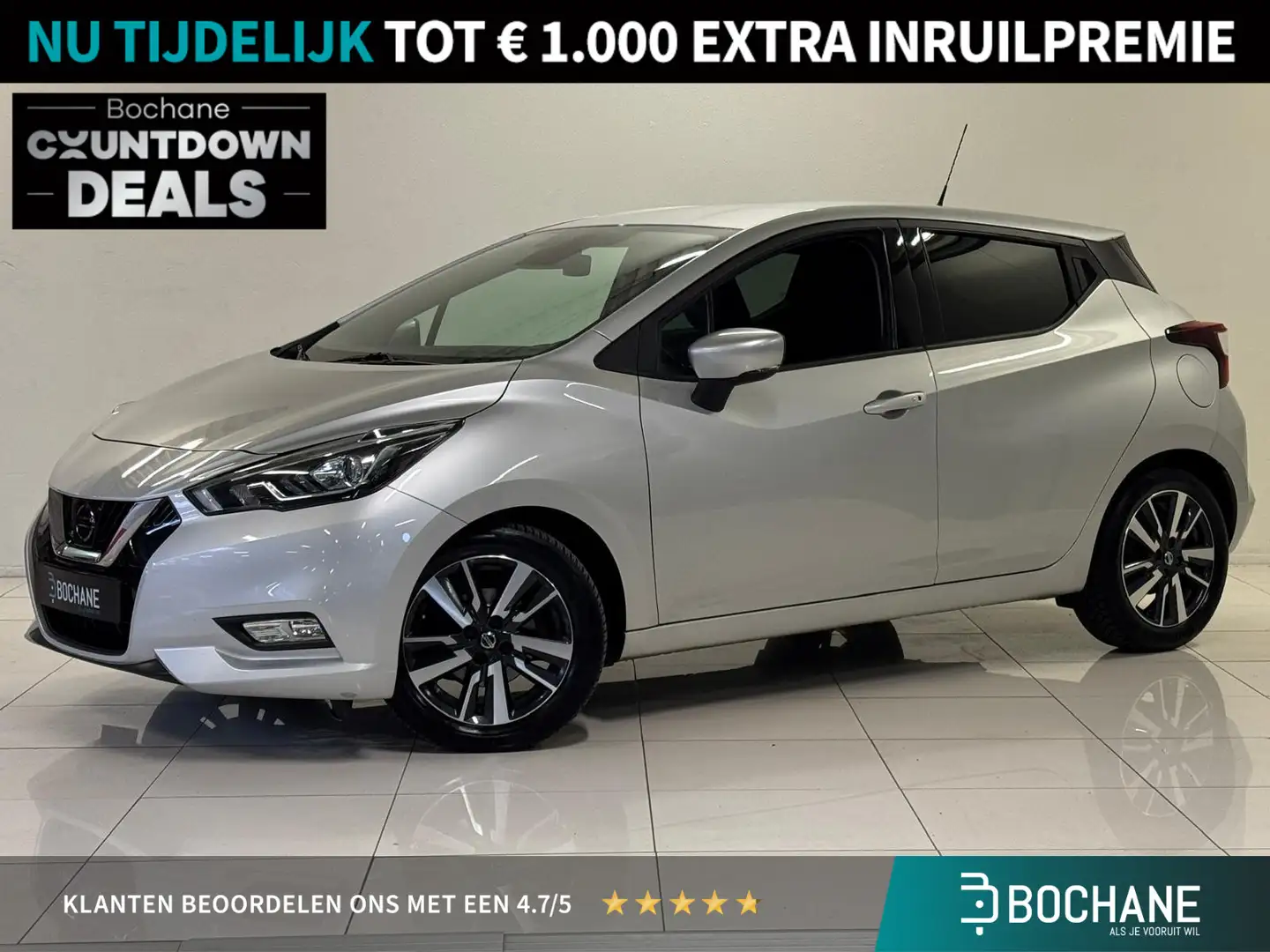 Nissan Micra 0.9 IG-T N-Connecta | Navigatie | Stoelverwarming Grijs - 1