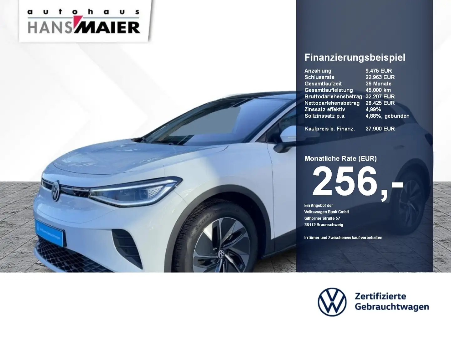 Volkswagen ID.4 .4 Pure Performance AHK Navi LED ACC PDC GJR Weiß - 1