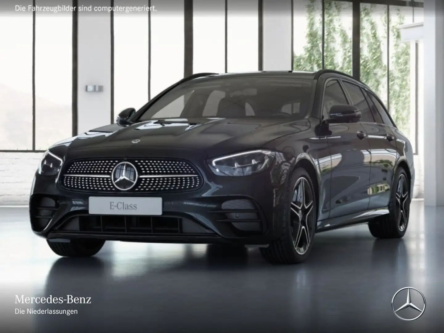 Mercedes-Benz E 300 de T AMG+NIGHT+PANO+360+AHK+LED+FAHRASS+9G Schwarz - 2