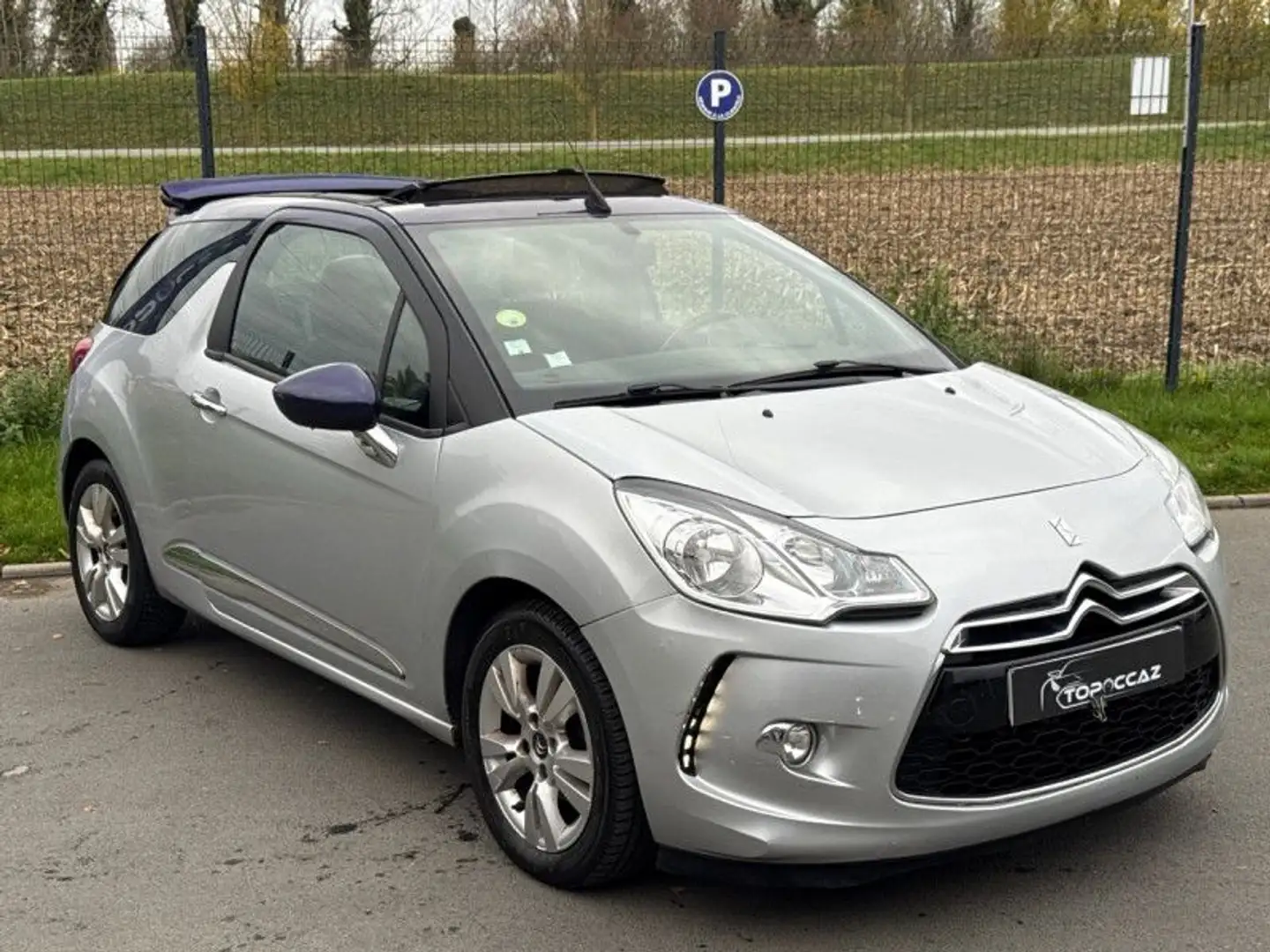 Citroen DS3 CABRIO 1.6 HDI 90CH AIRDREAM SO CHIC BMP6 * AUTOMATIQUE * 145.000KM Gri - 2