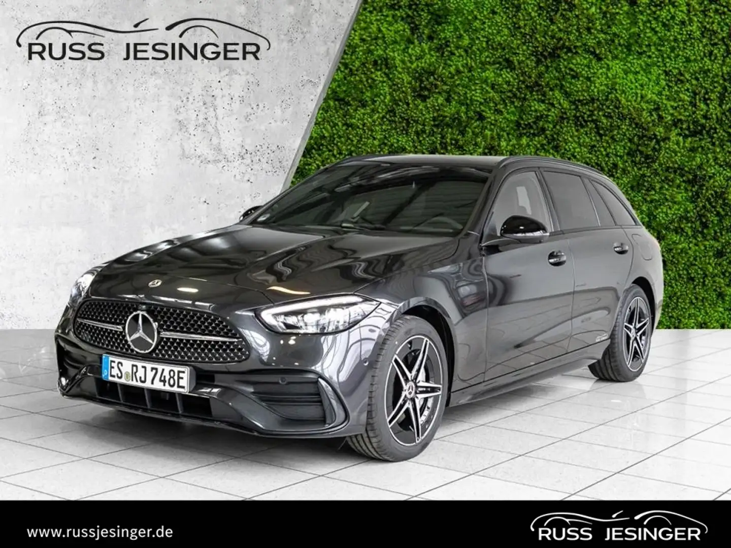 Mercedes-Benz C 300 e T AMG Line *Distr*AHK*360*TotW*Memo*EASY Gris - 1