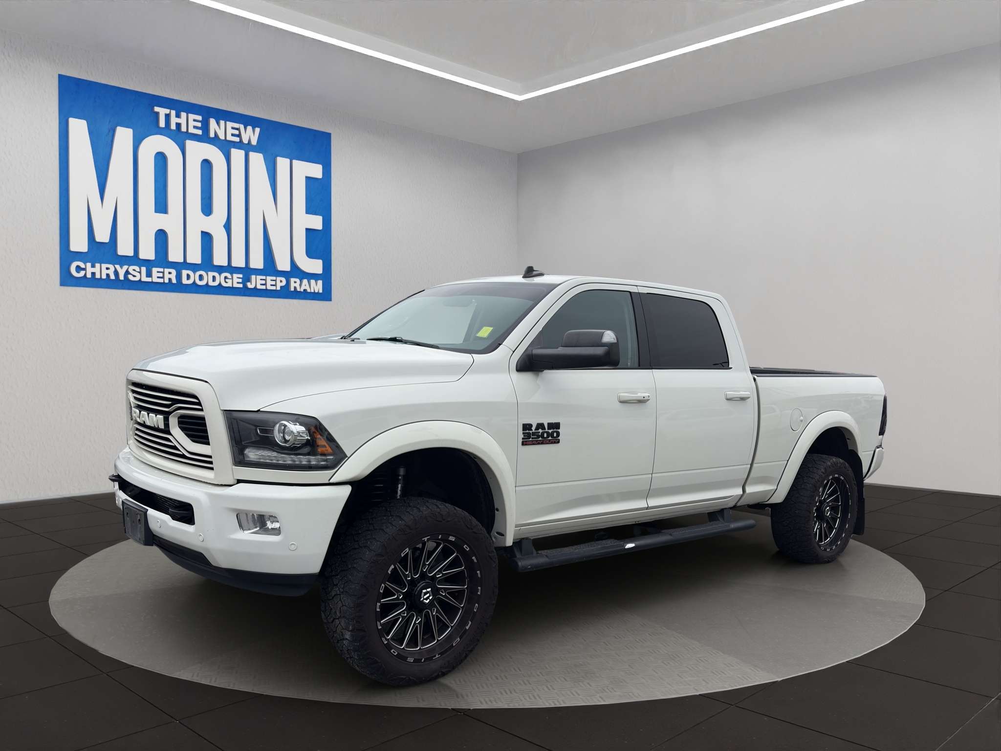 White 2018 RAM 3500 Pickup Truck Four-Wheel Drive Automatic