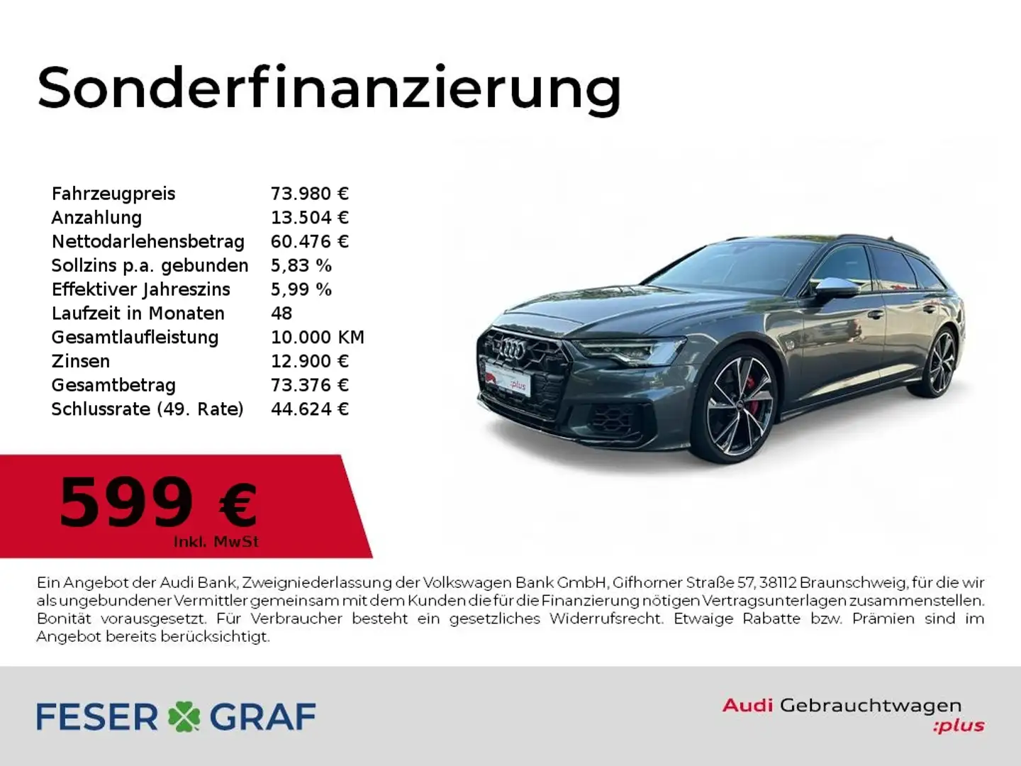 Audi S6 Avant 3.0 TDI quattro Matrix/B&O/SHZ/Kamera/ACC/Na Gris - 1