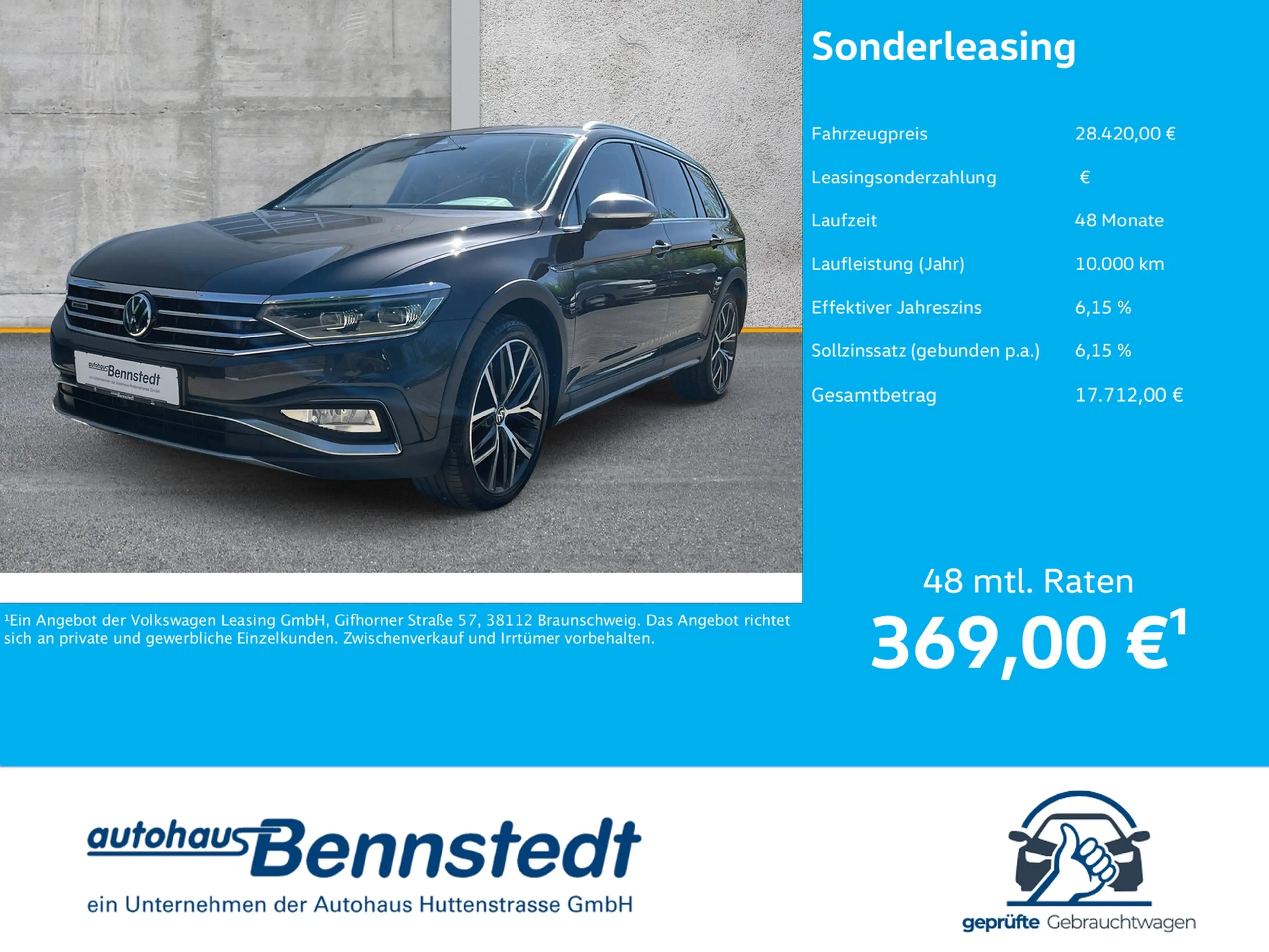 Volkswagen Passat Alltrack 2.0 TDI 4M LEDER PANO STANDHZG AHK