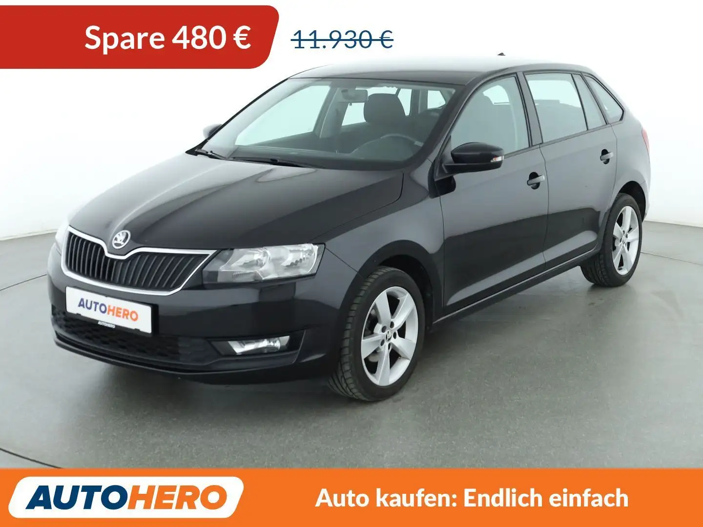 Skoda Rapid/Spaceback 1.0 TSI Cool Edition*PDC*AHK*ALU*KLIMA* Schwarz - 1