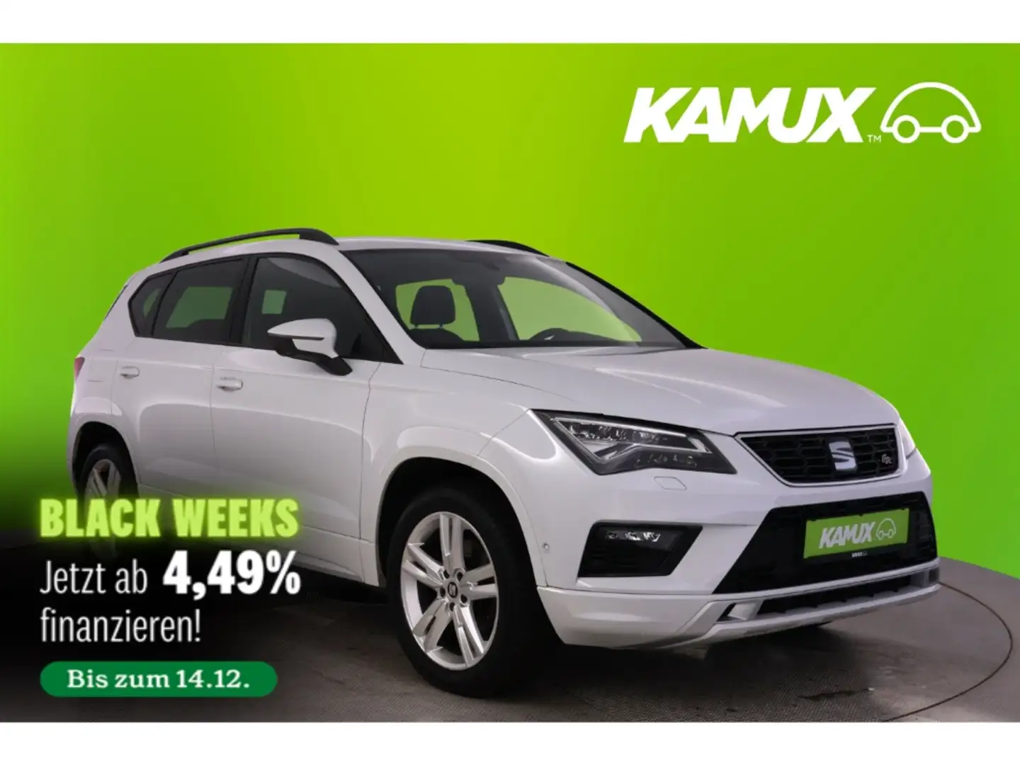 SEAT Ateca 2.0TSI 4Drive DSG FR+LED+NAVI+KAMERA+PDC Weiß - 1
