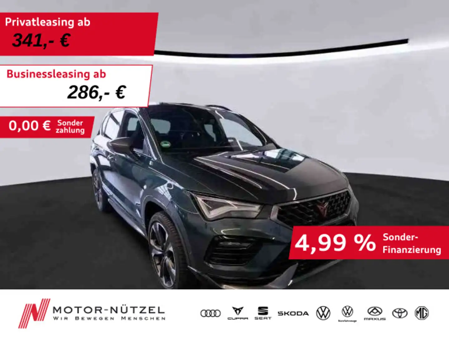 CUPRA Ateca VZ 2.0 TSI DSG 4Drive LED+NAV+ACC+BEATS+VC Grün - 1