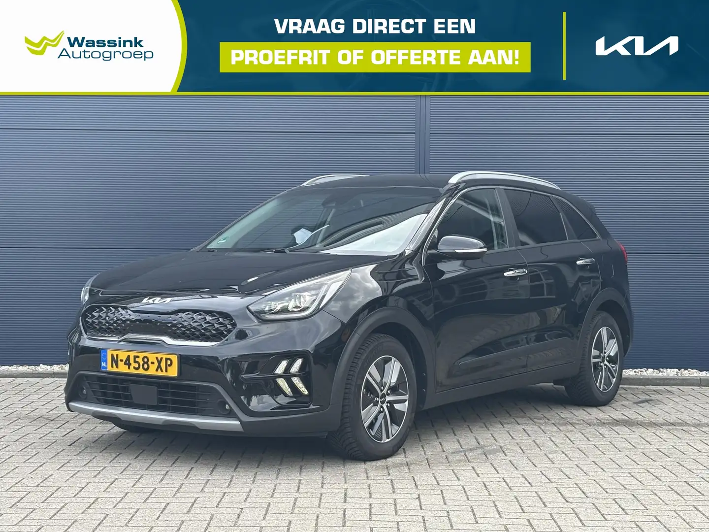 Kia Niro 1.6 GDi Hybrid 141pk DCT6 DynamicPlusLine | Adapti Zwart - 1