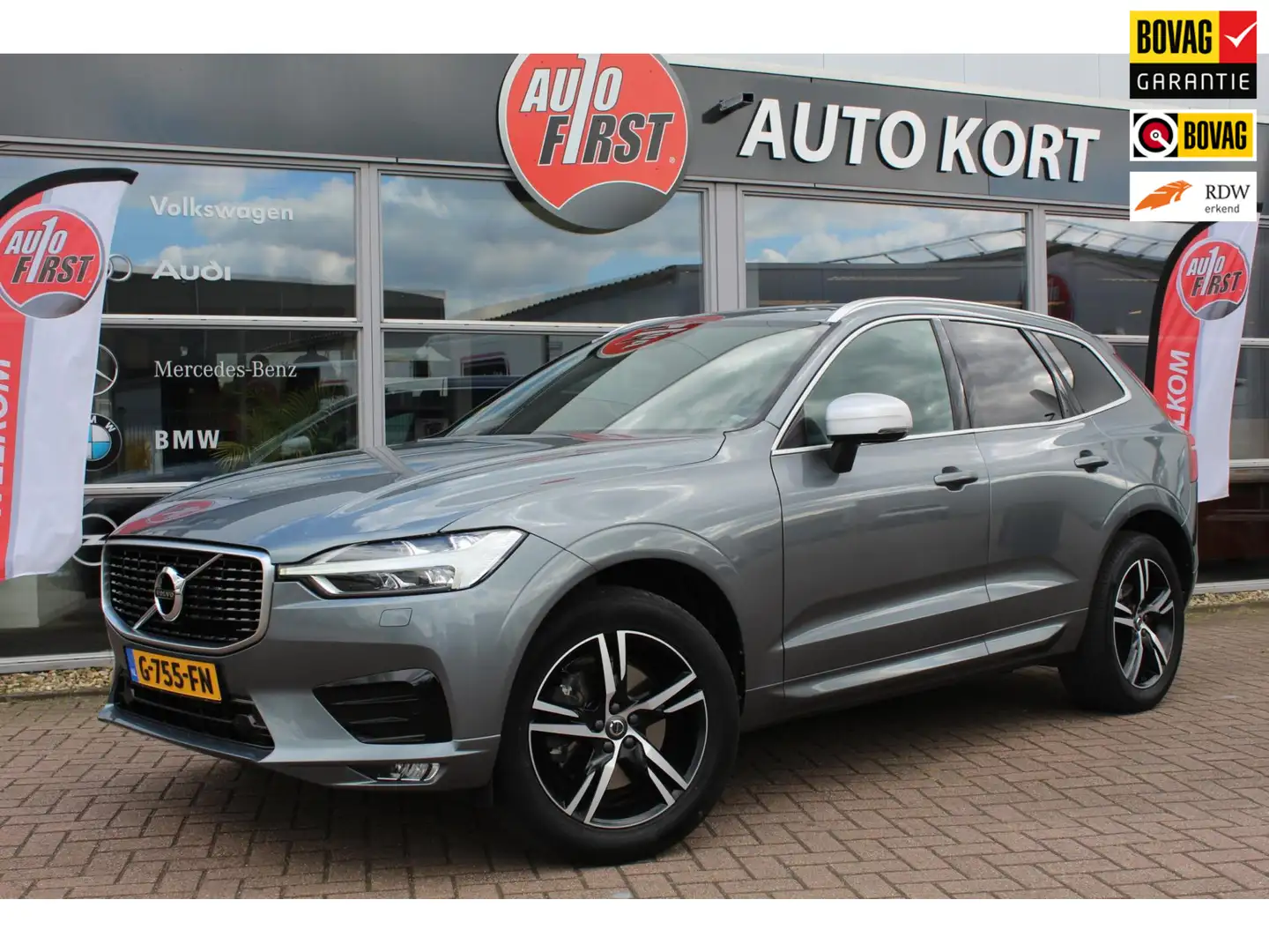 Volvo XC60 2.0 T5 R-Design, leer/trekhaak/head-up/pano Grijs - 1