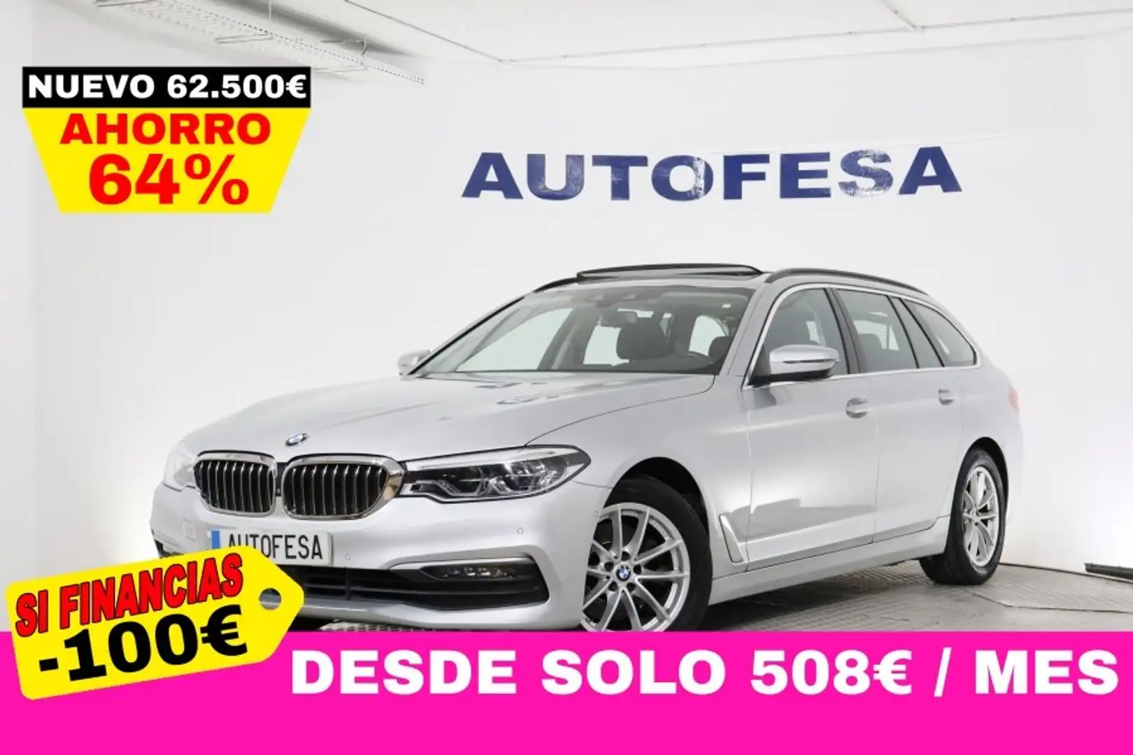 BMW SERIE 5 D TOURING 190cv AUTO 5P # IVA DEDUCIBLE, T Gris - 1