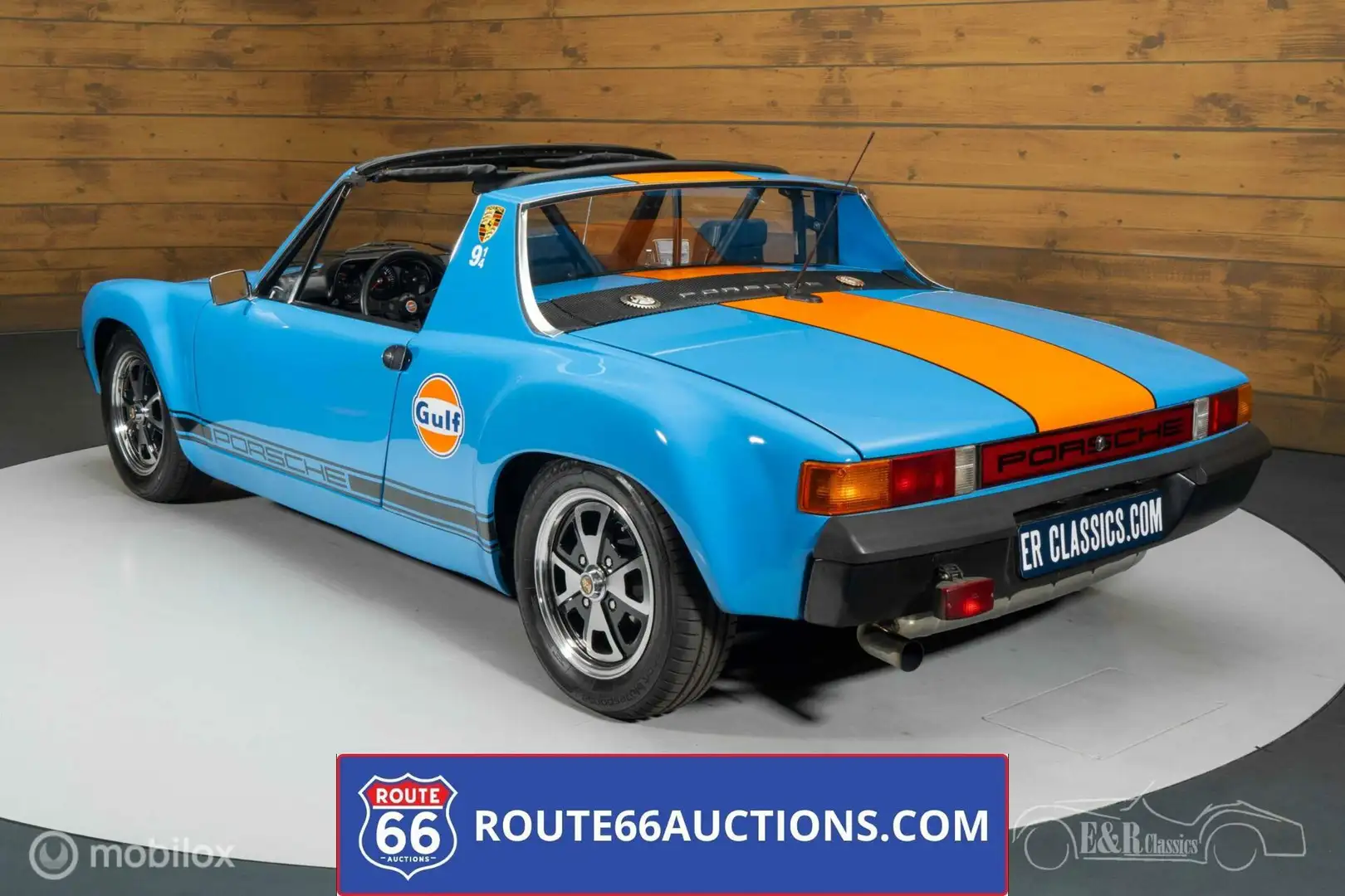 Porsche 914 cabriolet | Route 66 Auctions Blauw - 2