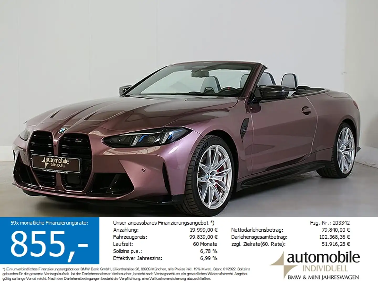 BMW M4 Competition Cab. mit M xDrive Individual !!! - 1