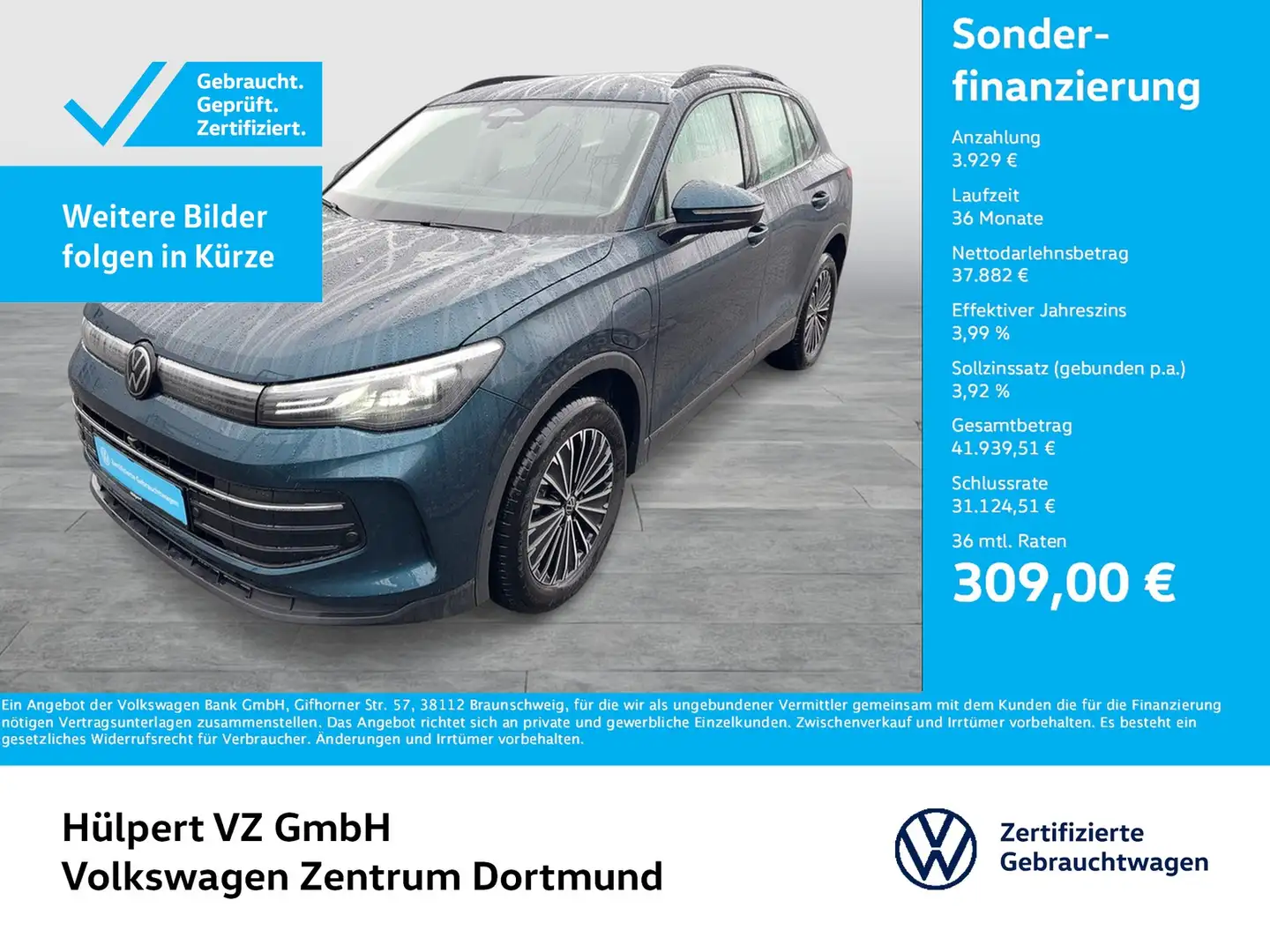 Volkswagen Tiguan 1.5 HYBRID LIFE NEUES MODELL AHK 360CAM Bleu - 1
