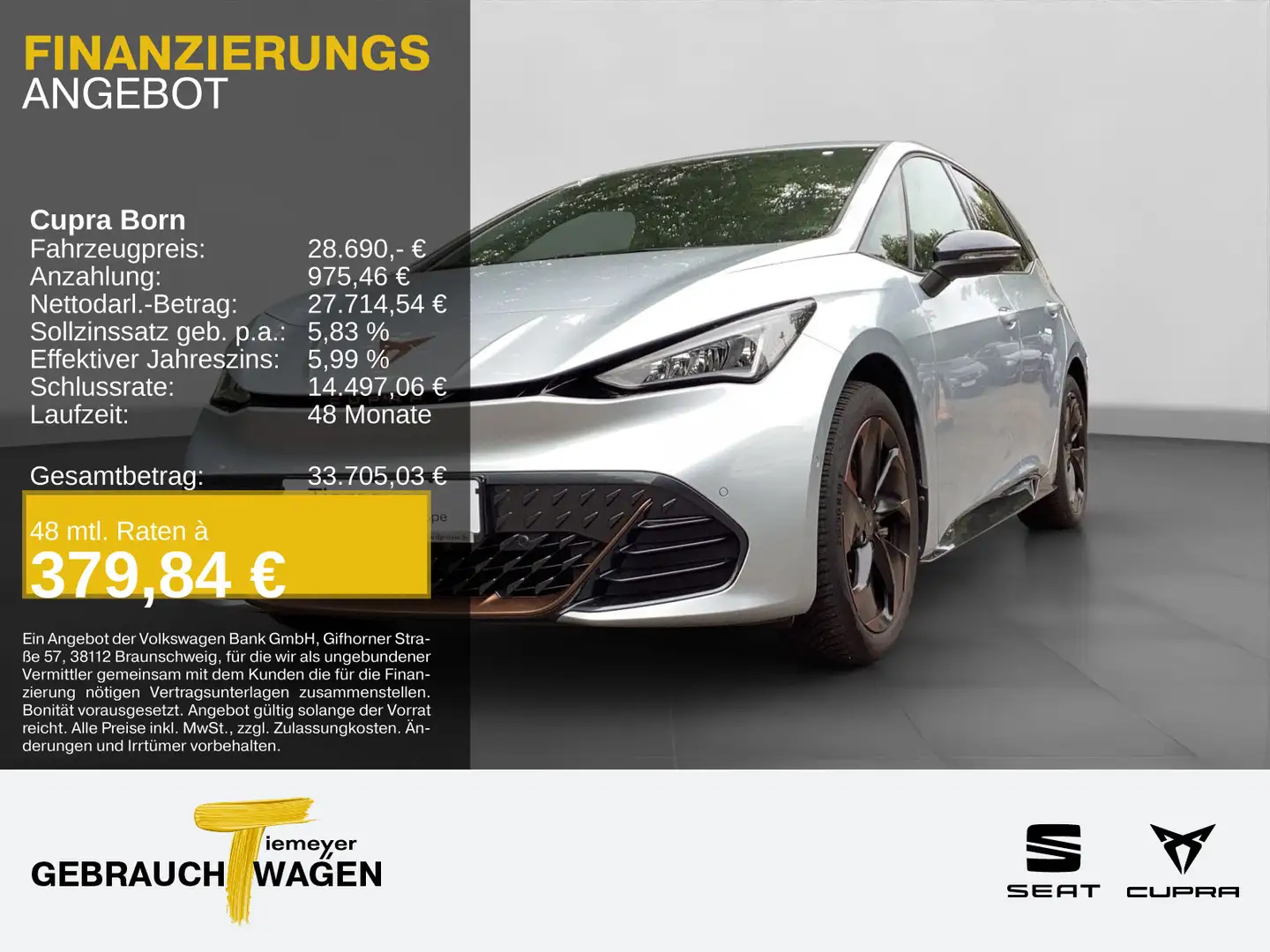CUPRA Born 360 ALLWETTER LM19 PRIVACY SITZHZ Argent - 1