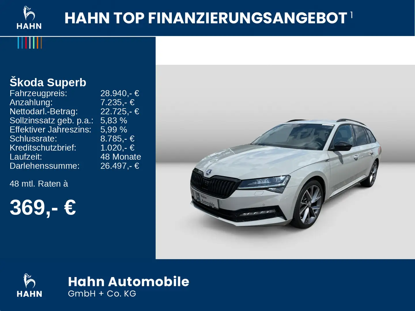 Skoda Superb Combi 1.5TSI Sportline DSG AHK-Vorb. Navi Grau - 2