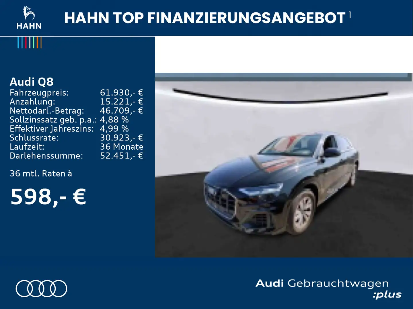 Audi Q8 55 TFSIe quattro Leder CAM Busin Eionparkh Si Schwarz - 2