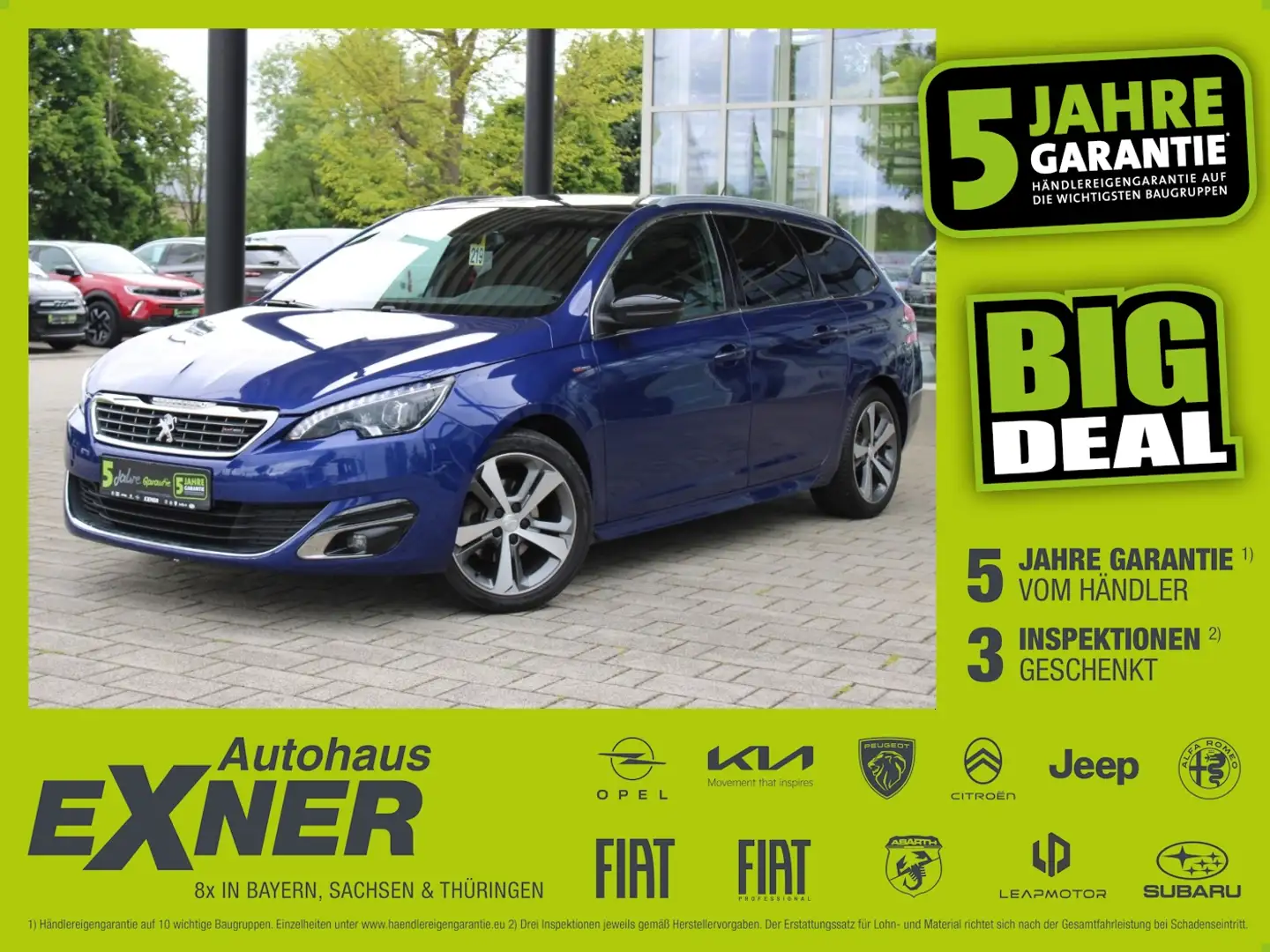Peugeot 308 SW 1.2 e-THP PureTech 130 ALLURE Pano, PDC Blauw - 1
