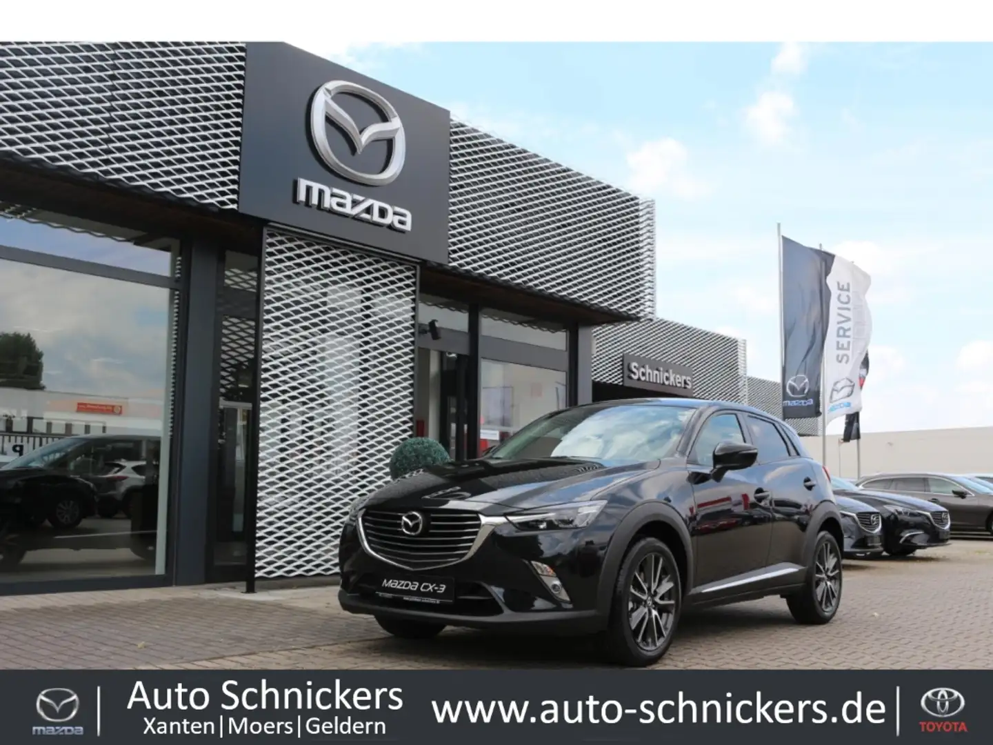 Mazda CX-3 SKYACTIV-G SPORTS-LINE+8FACH BEREIFT !! Zwart - 1