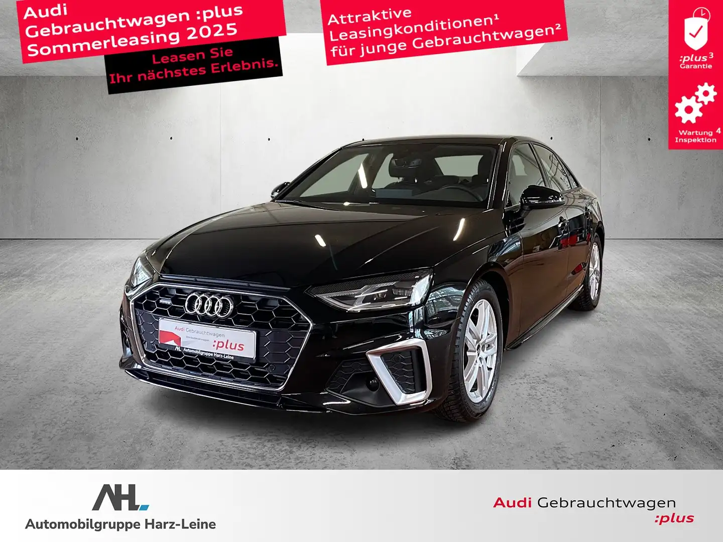Audi A4 Lim. 45 TFSI S line quattro S-tronic Navi LED APS Zwart - 1