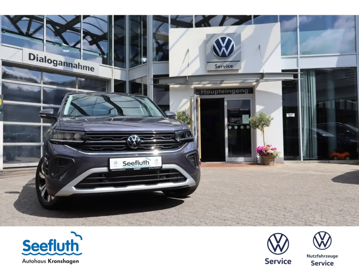 Volkswagen T-Cross 1.0 TSI Life AHK RFK Sitzhzg. Keyless Grijs - 1
