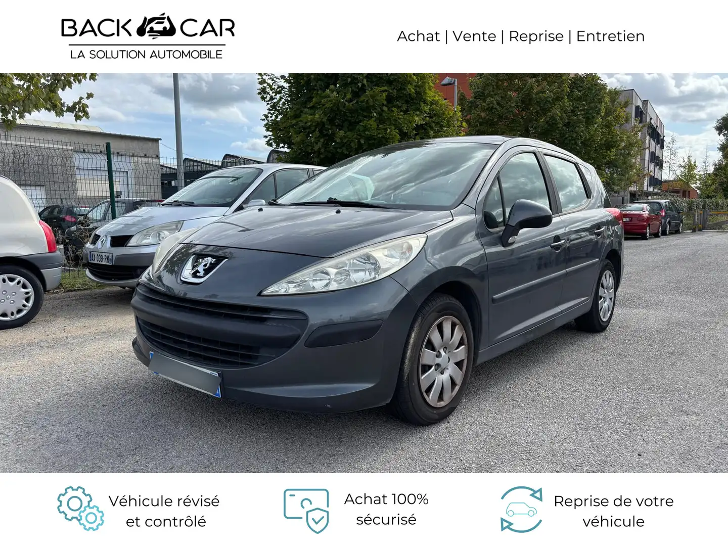 Peugeot 207 1.6 HDi 16V 90ch BLUE LION Trendy / ! VOITURE EN L\u0027ETAT A MARCHAND ! / Gris - 1