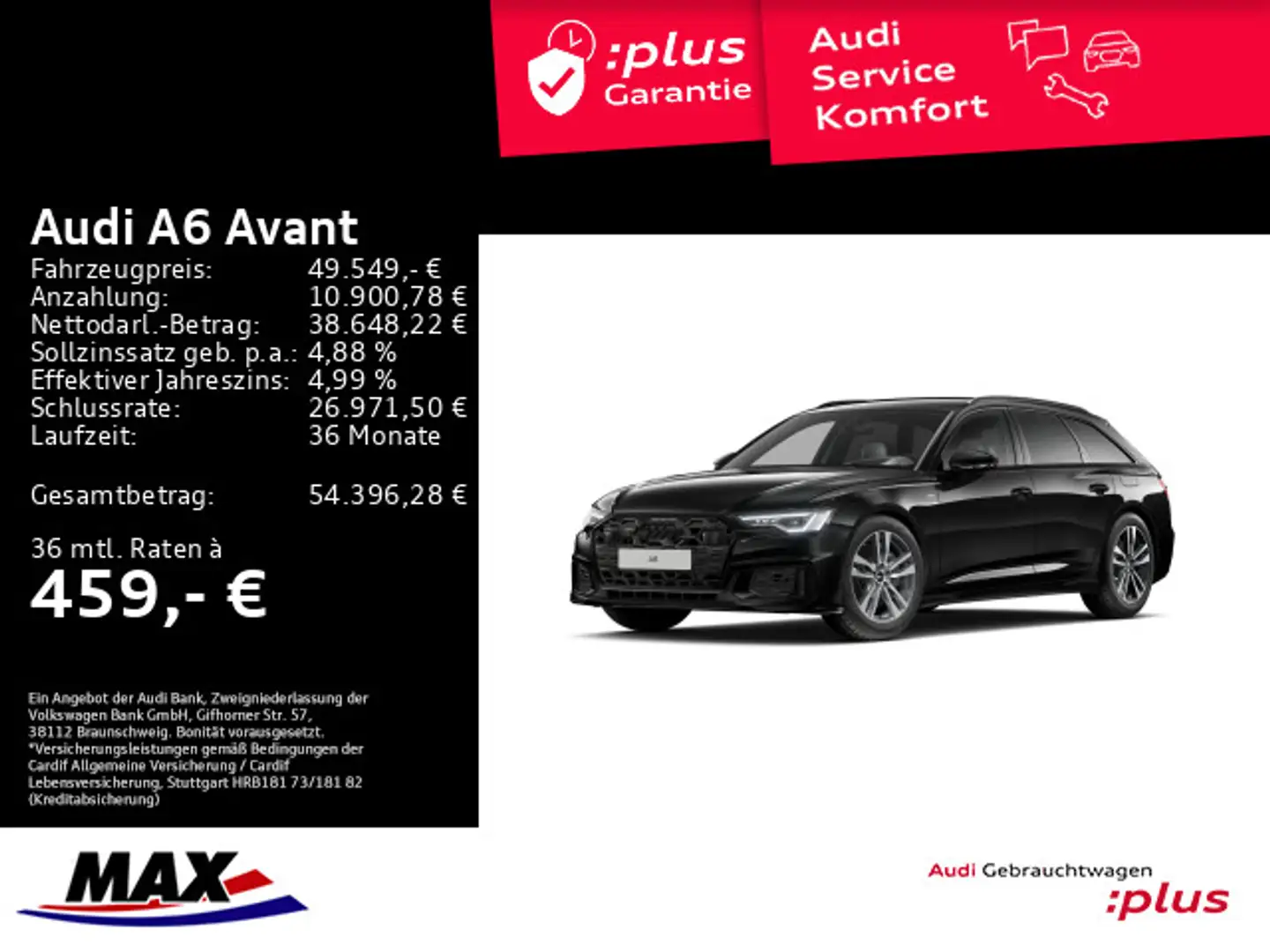 Audi A6 50 TFSI e QUATTRO S LINE +MATRIX+OPTIK+ Schwarz - 1